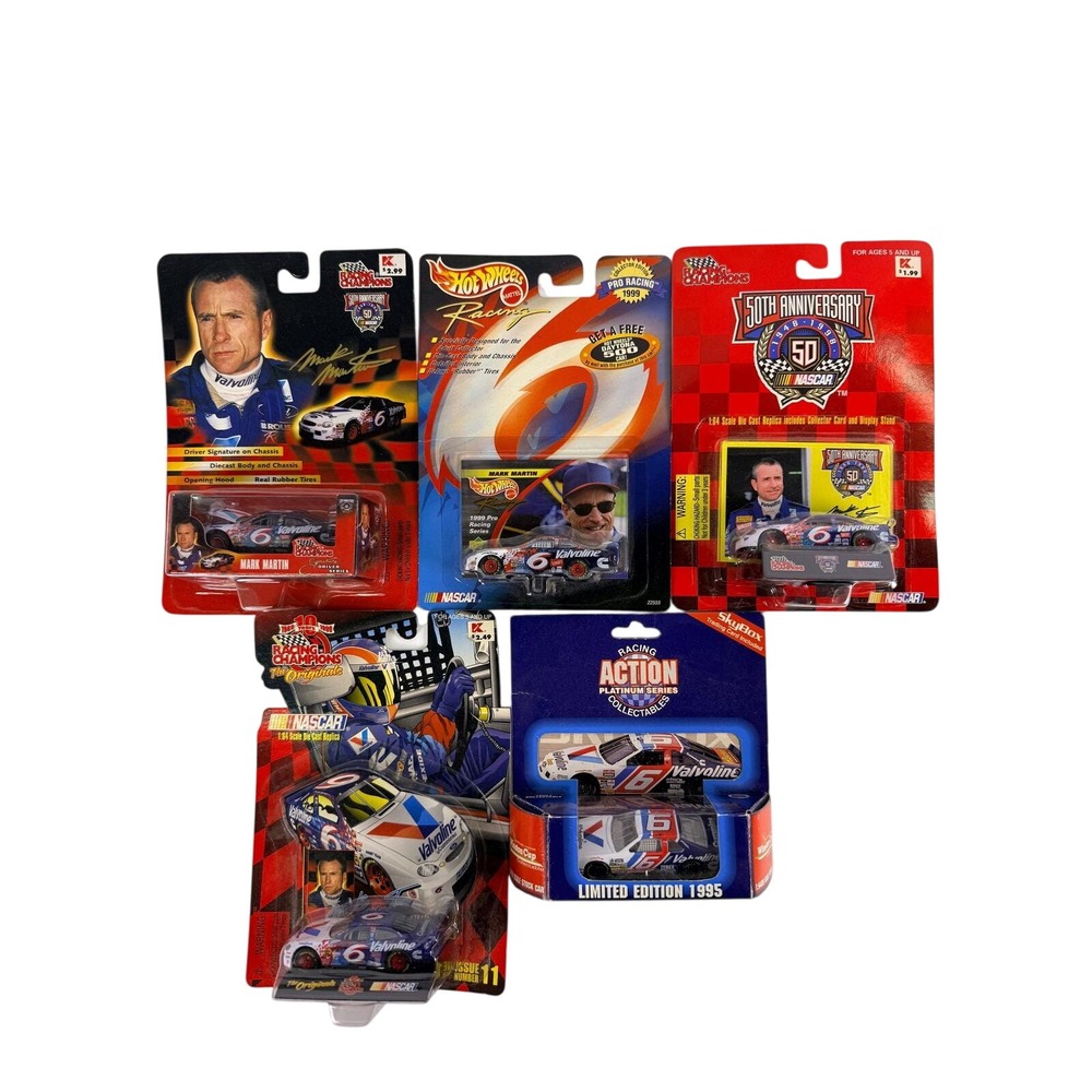Mark Martin No. 6 Valvoline NASCAR Diecast Lot 1:64 Racing Champions 5pc